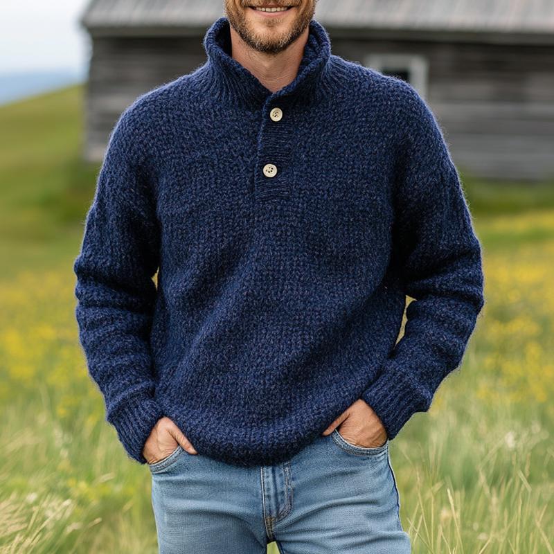 Heren Trui – Comfortabele trui met staande kraag, warme en stijlvolle sweater