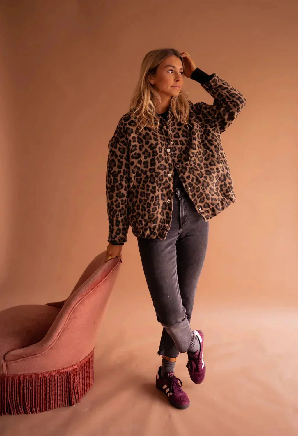 Damesjas Luipaardprint – Warme Trendy Jas voor Vrouwen met Dierenprint