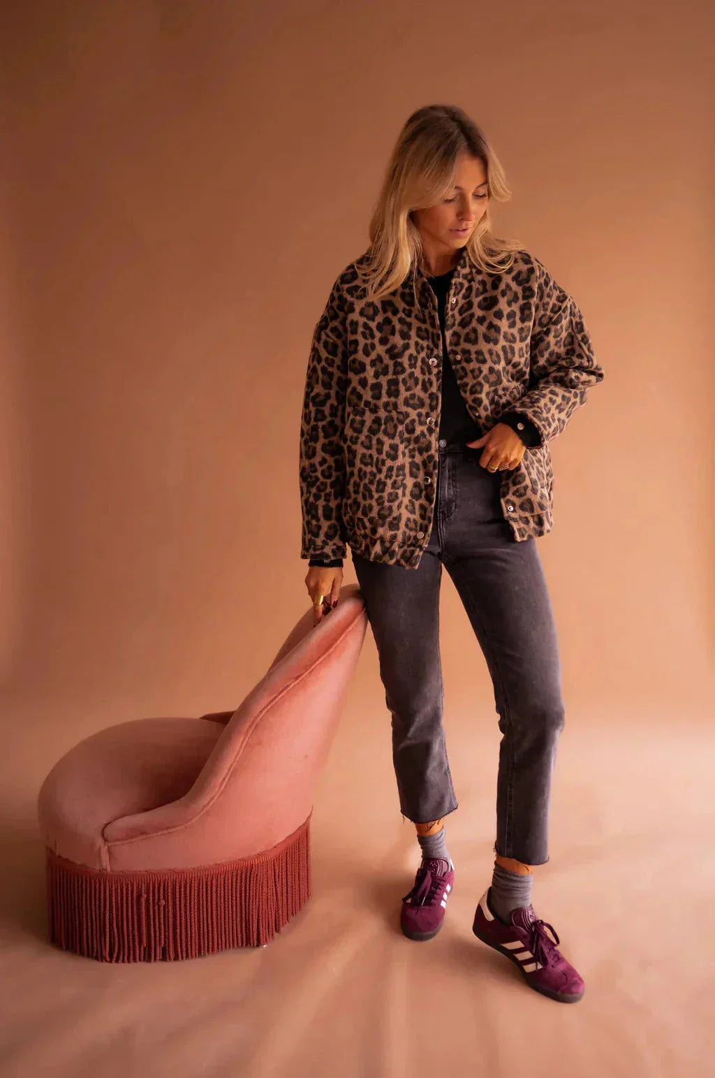 Damesjas Luipaardprint – Warme Trendy Jas voor Vrouwen met Dierenprint