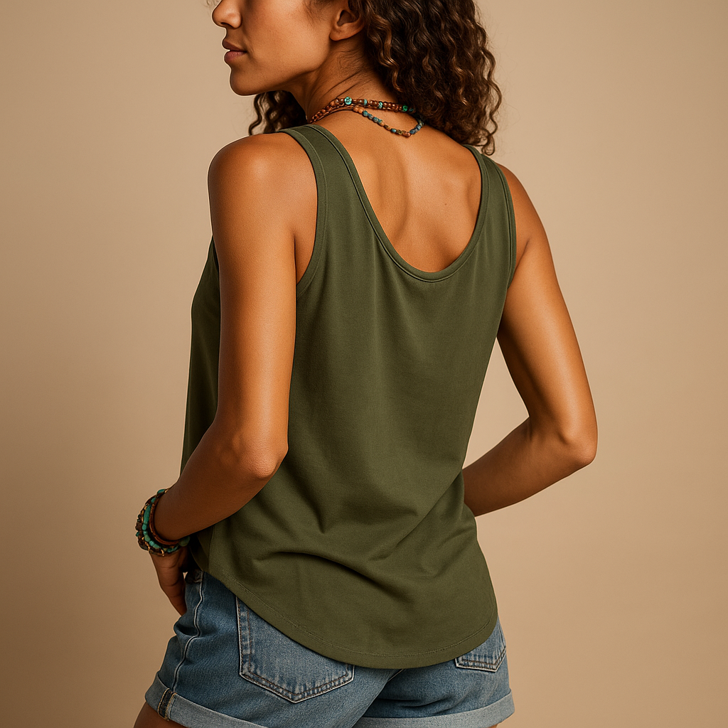 Luchtige mouwloze top dames – V-hals top voor zomeroutfits en casual stijl