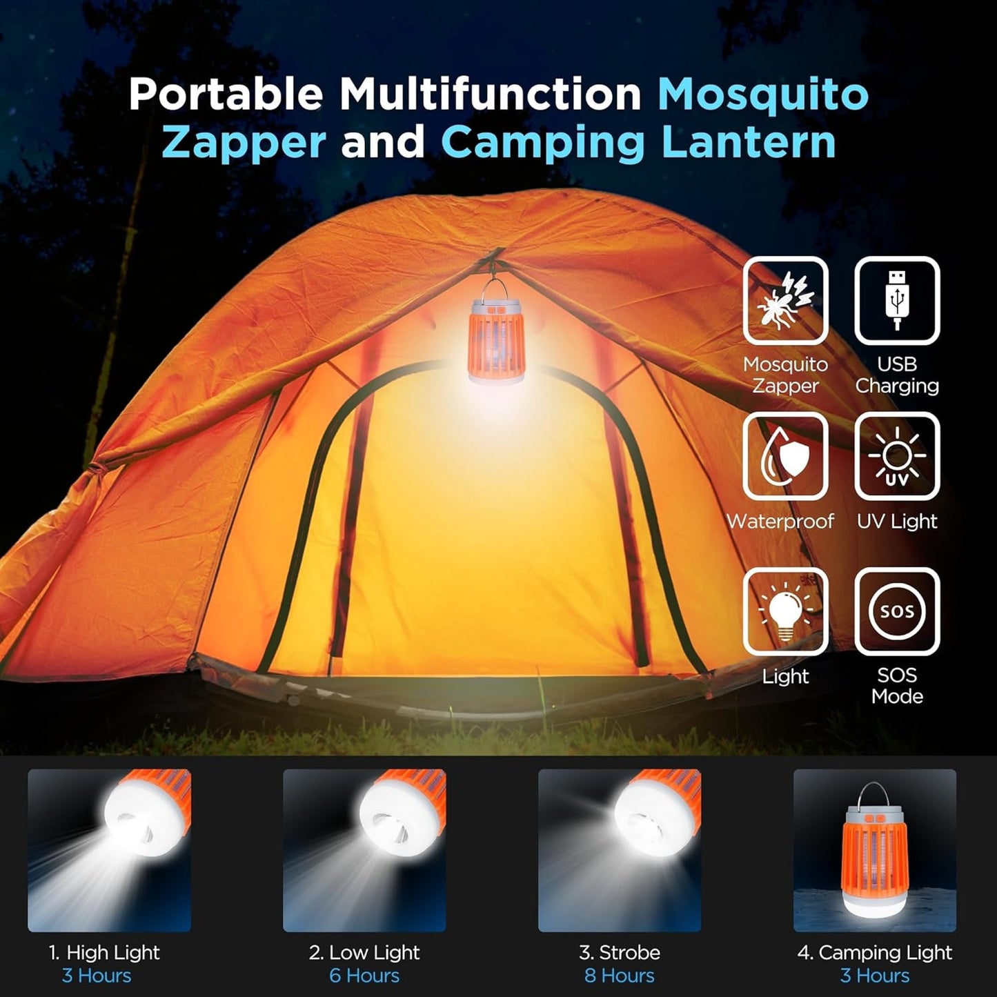 Bug Zapper Buiten Muggen Insectenval Elektrisch 3-in-1