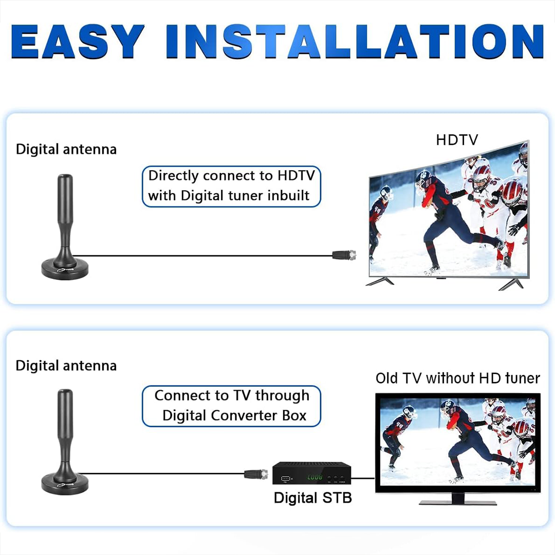 4K HDTV Antenne Magnetisch Digitale TV Antenne Binnen HD Ontvangst