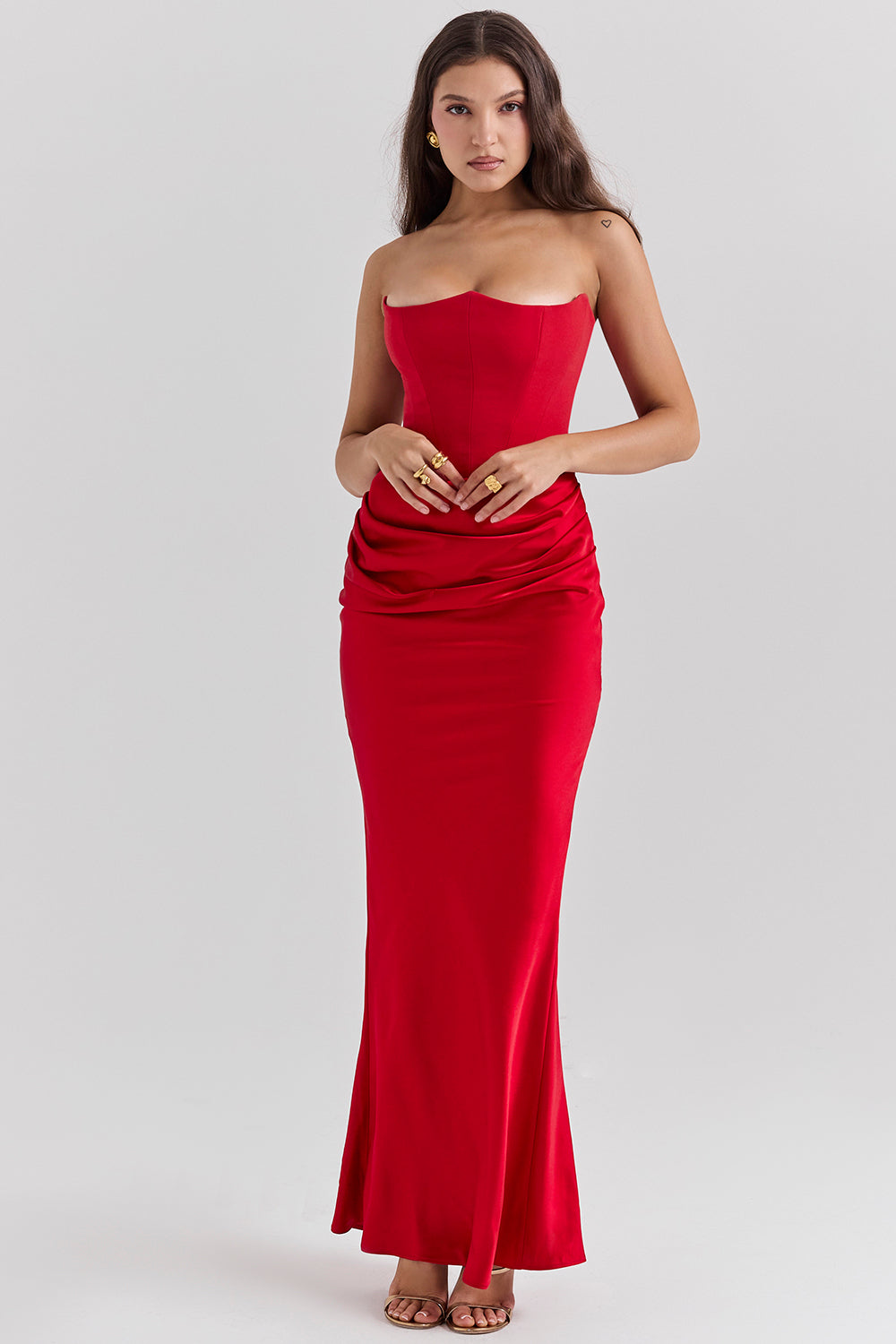 Korsetjurk dames – Elegante strapless jurk voor bruiloft en feestgelegenheden
