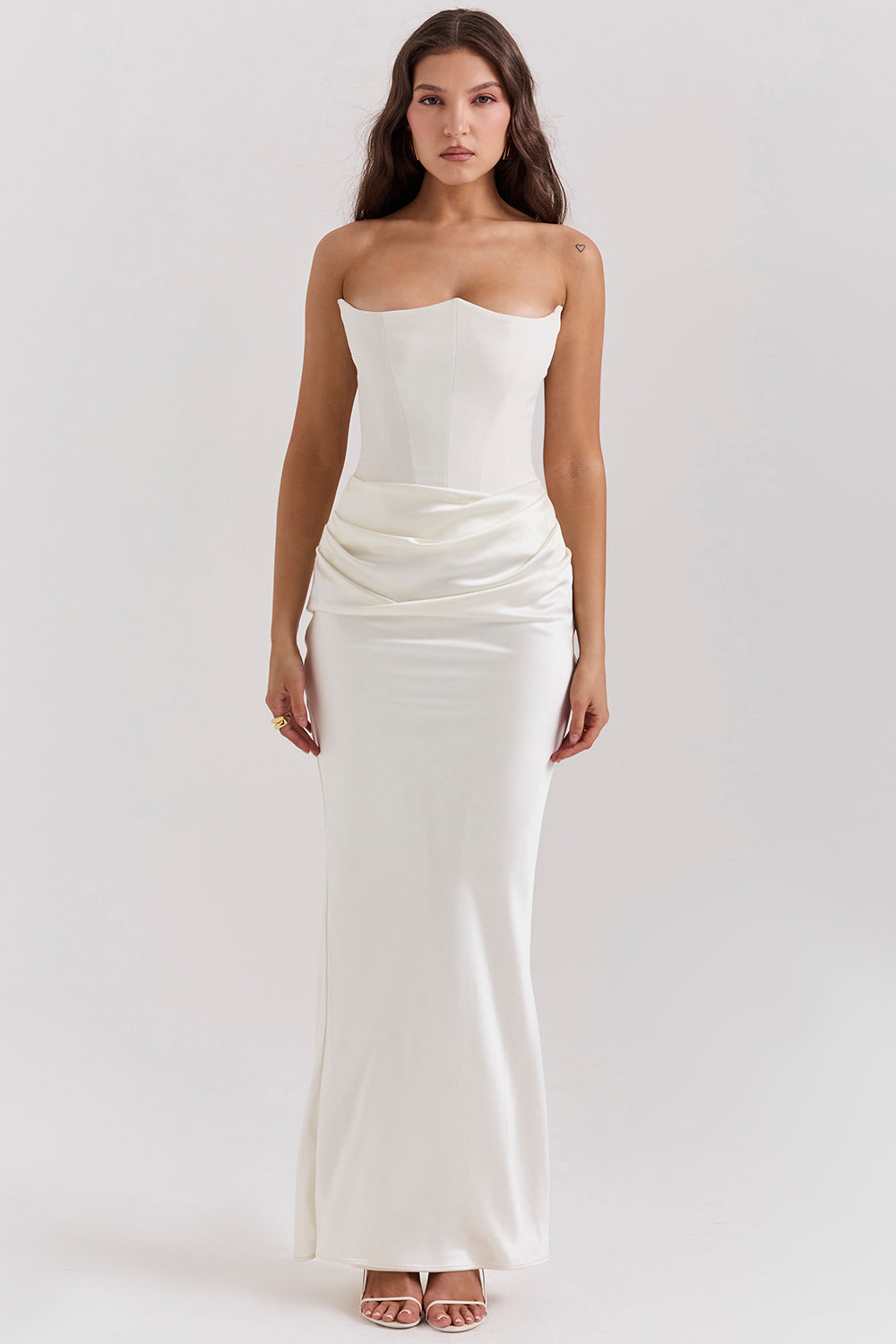 Korsetjurk dames – Elegante strapless jurk voor bruiloft en feestgelegenheden