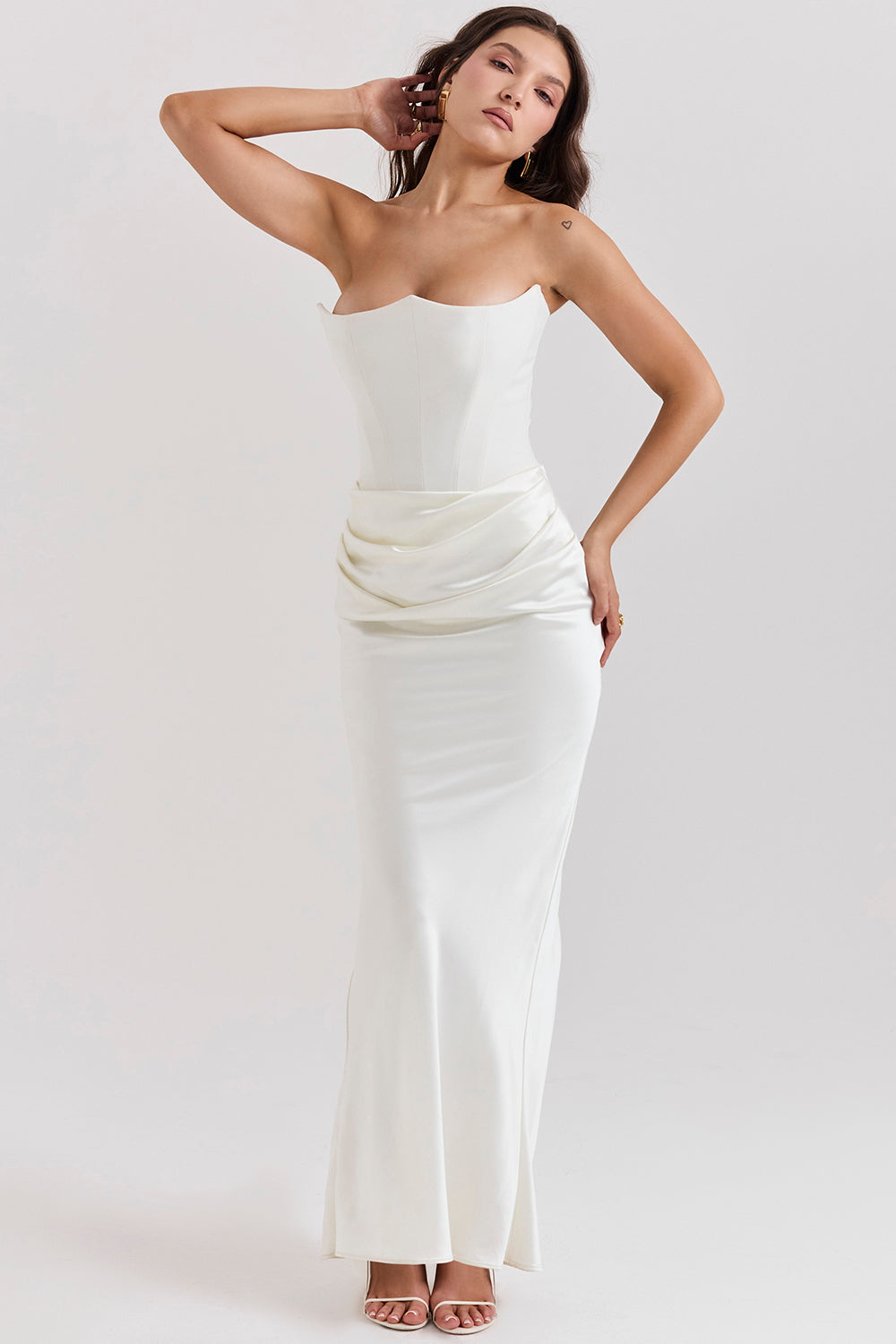 Korsetjurk dames – Elegante strapless jurk voor bruiloft en feestgelegenheden