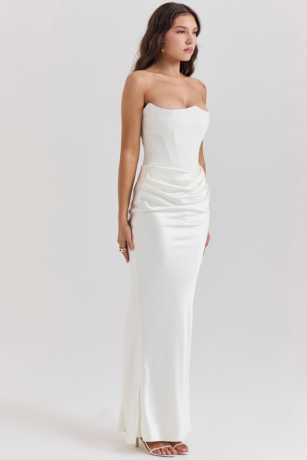 Korsetjurk dames – Elegante strapless jurk voor bruiloft en feestgelegenheden