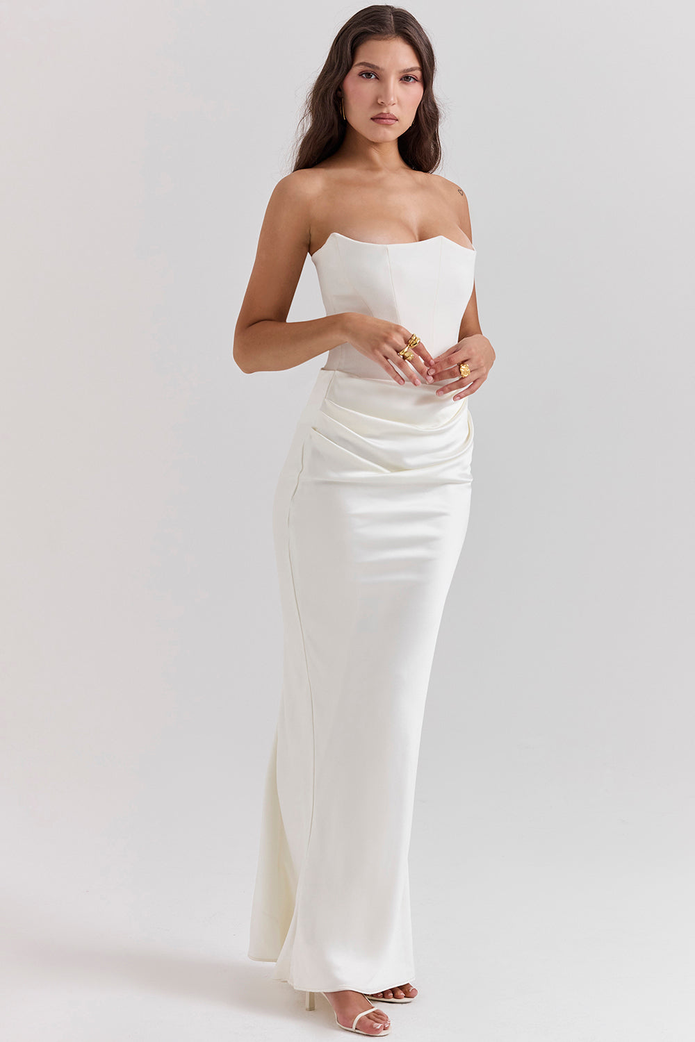 Korsetjurk dames – Elegante strapless jurk voor bruiloft en feestgelegenheden