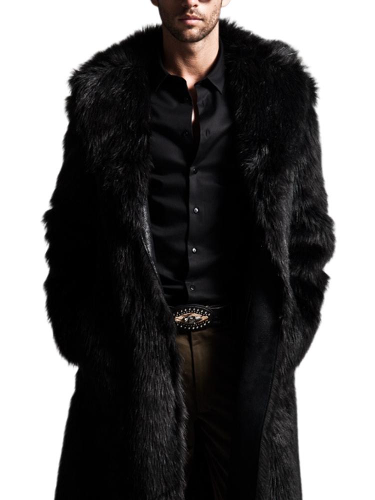 Mantel heren – Reverskraag met bontdesign voor stijlvolle winteroutfits