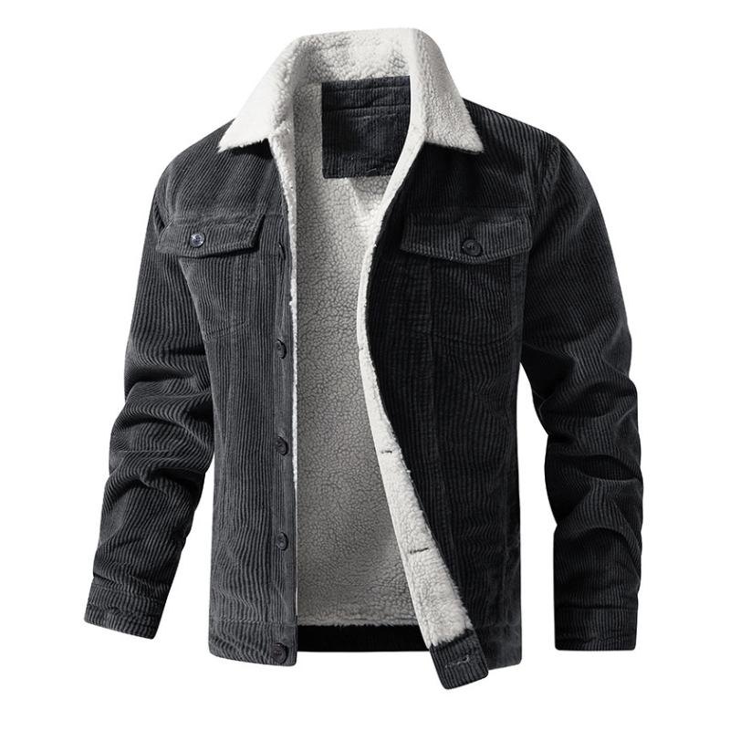 Herenjack met pluche kraag – Warm en stijlvol jack met borstzakken voor heren