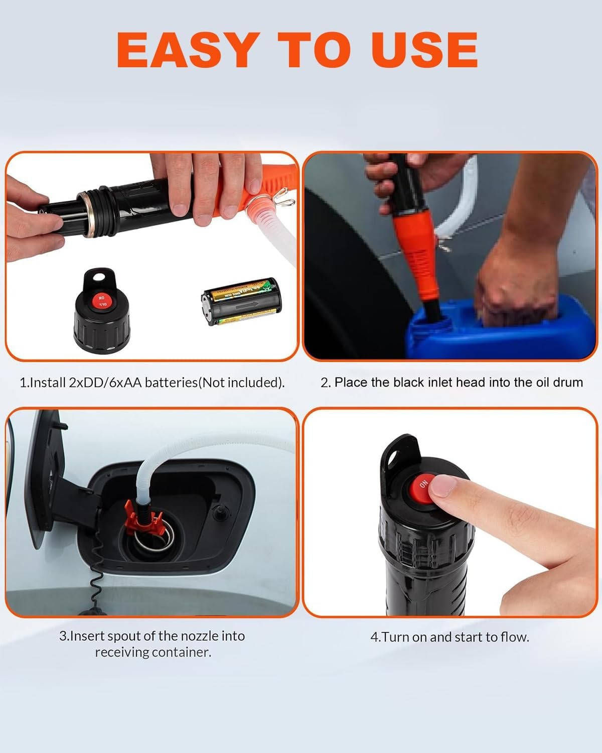 Draagbare Elektrische Sifonpomp voor Gas Diesel Water