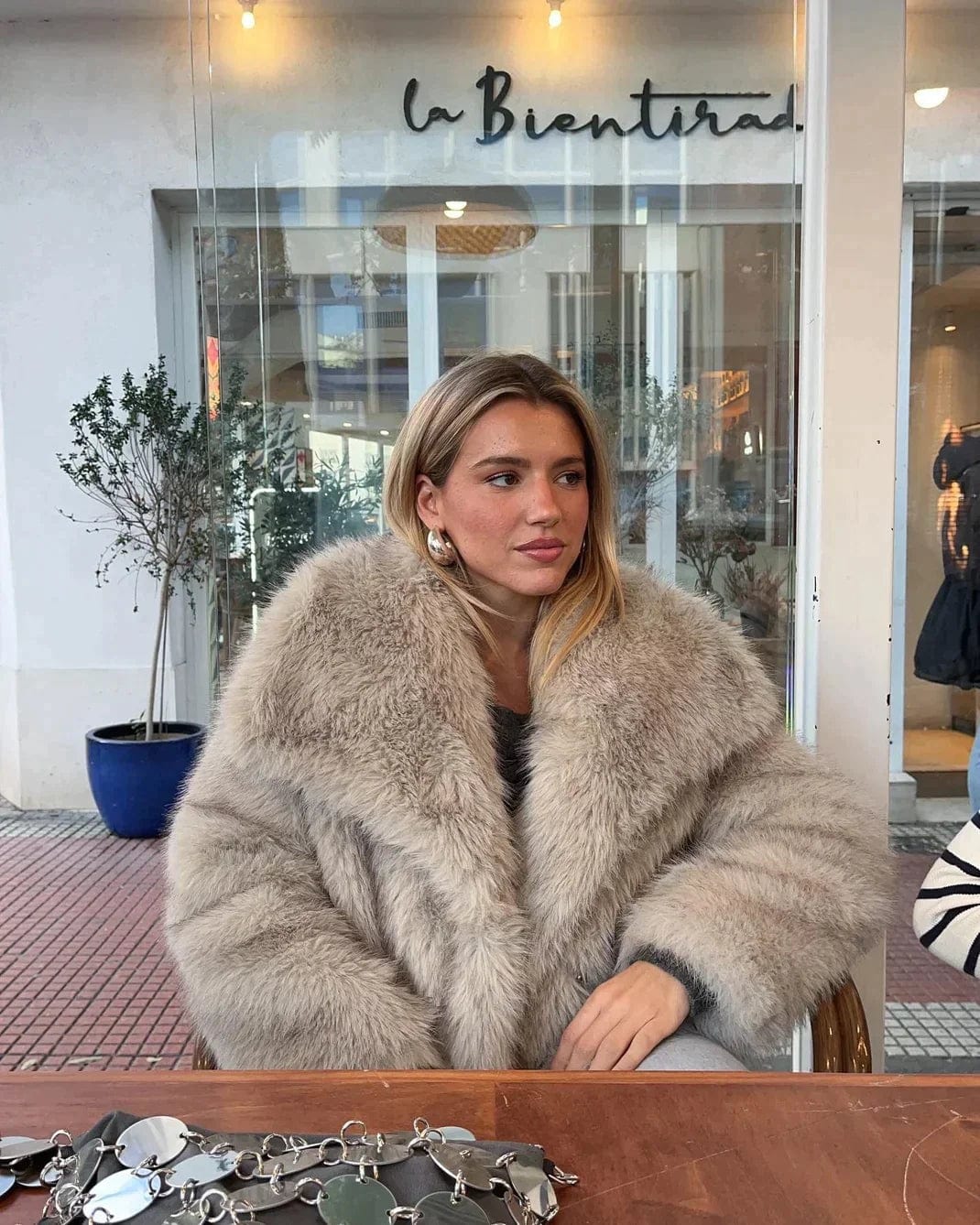 Dames Mantel Pluizig – Luxe Fleece Jasje voor Koude Dagen