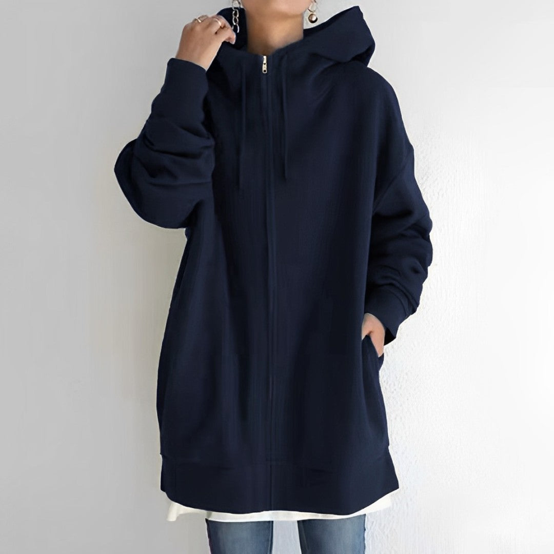 Kapuzenjacke Dames – Lange en comfortabele hoodie voor casual stijl