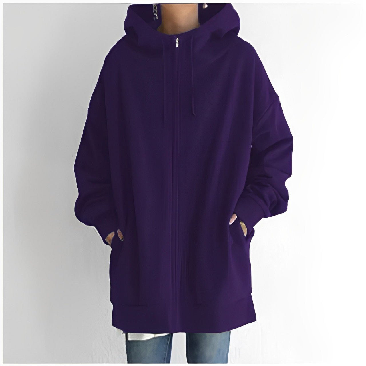 Kapuzenjacke Dames – Lange en comfortabele hoodie voor casual stijl