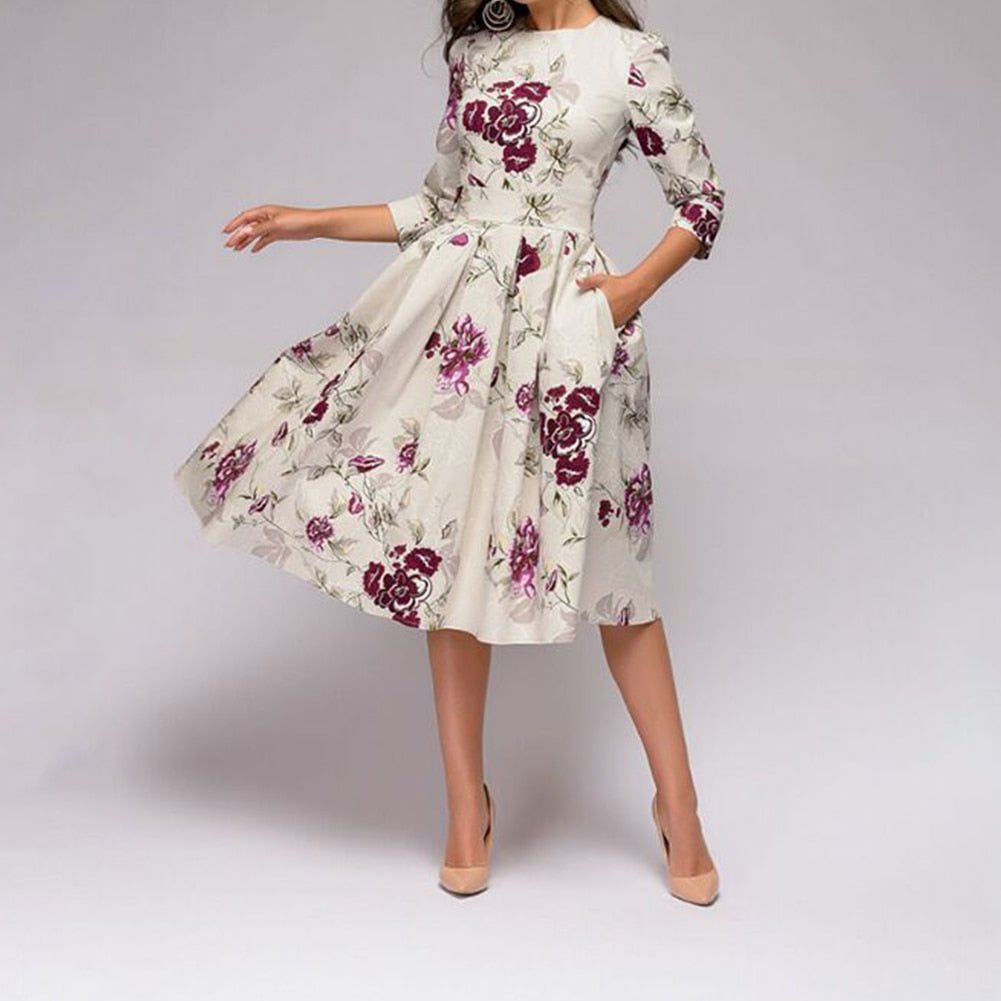 Bloemenjurk Dames – Elegante Gebloemde Jurk voor Zomer en Feest