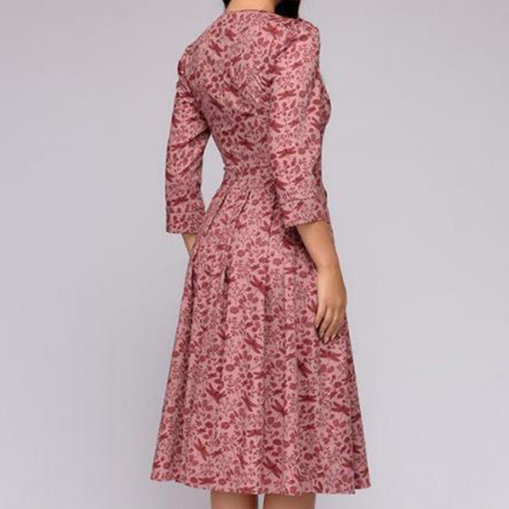 Bloemenjurk Dames – Elegante Gebloemde Jurk voor Zomer en Feest