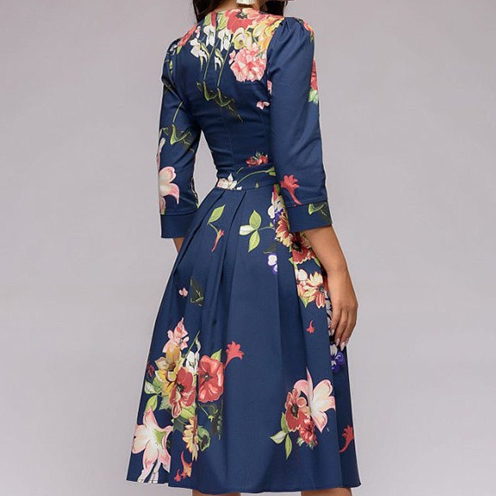 Bloemenjurk Dames – Elegante Gebloemde Jurk voor Zomer en Feest