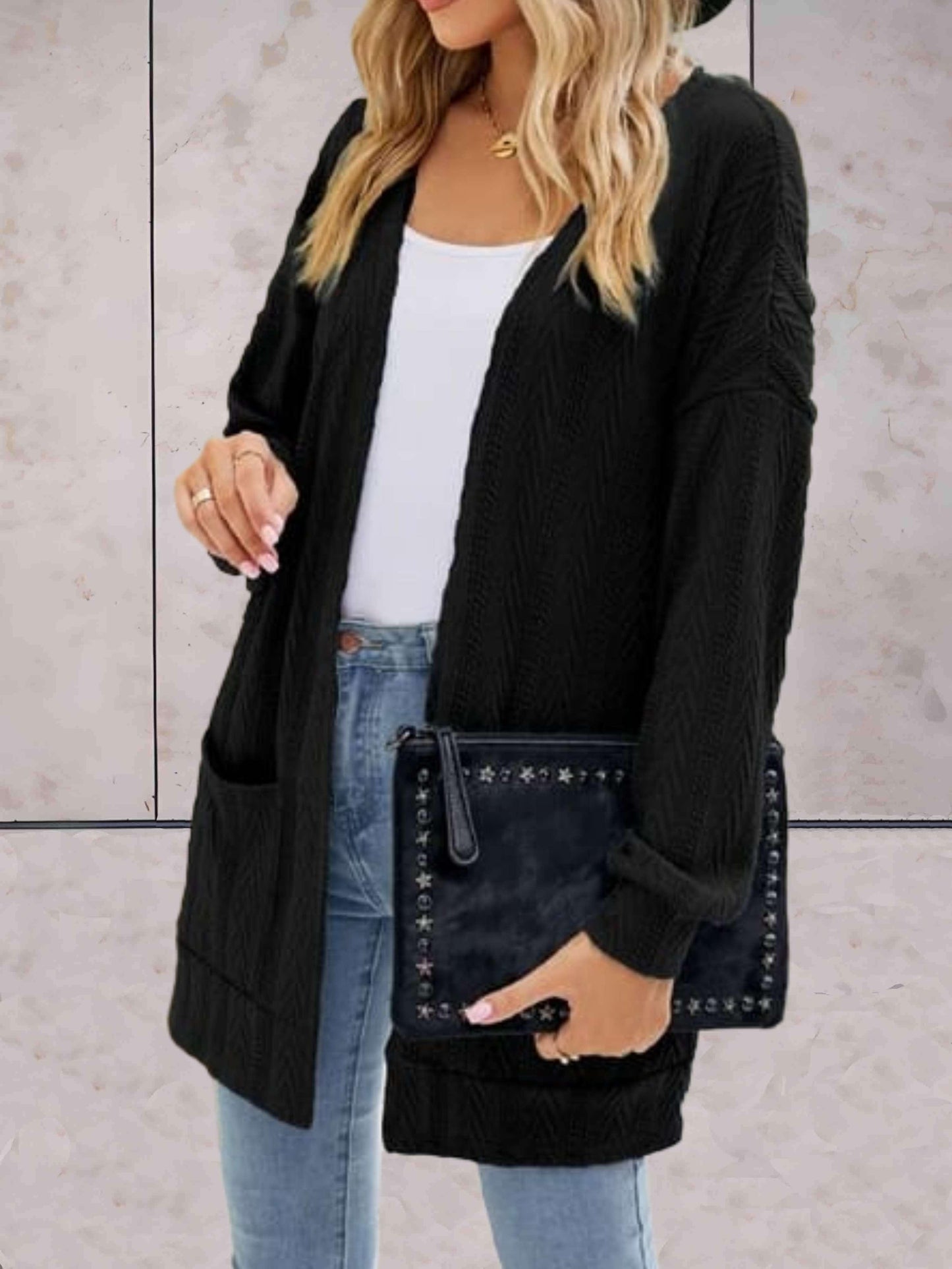 Lange cardigan dames – Casual gebreide cardigan voor dagelijks gebruik