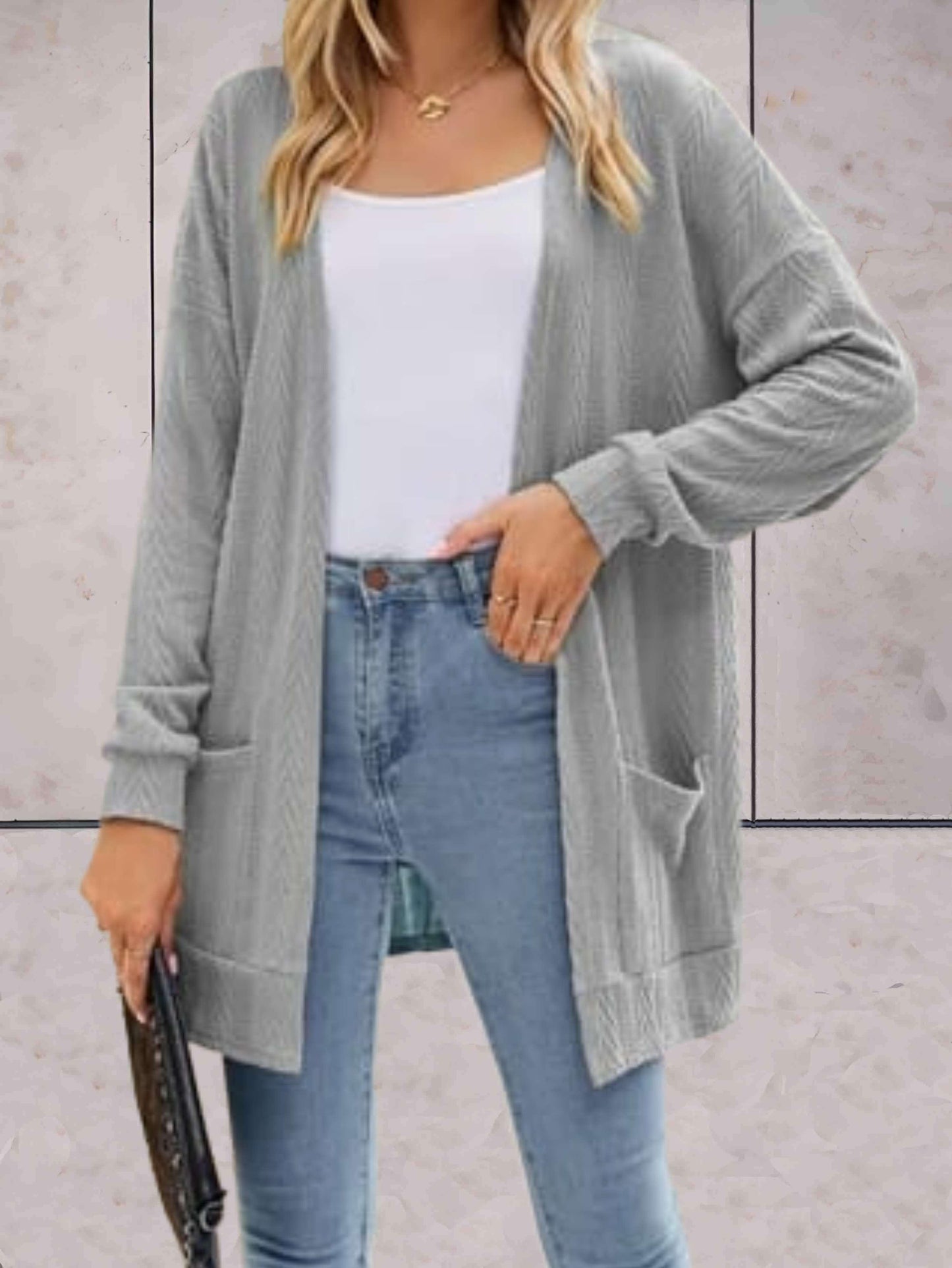 Lange cardigan dames – Casual gebreide cardigan voor dagelijks gebruik
