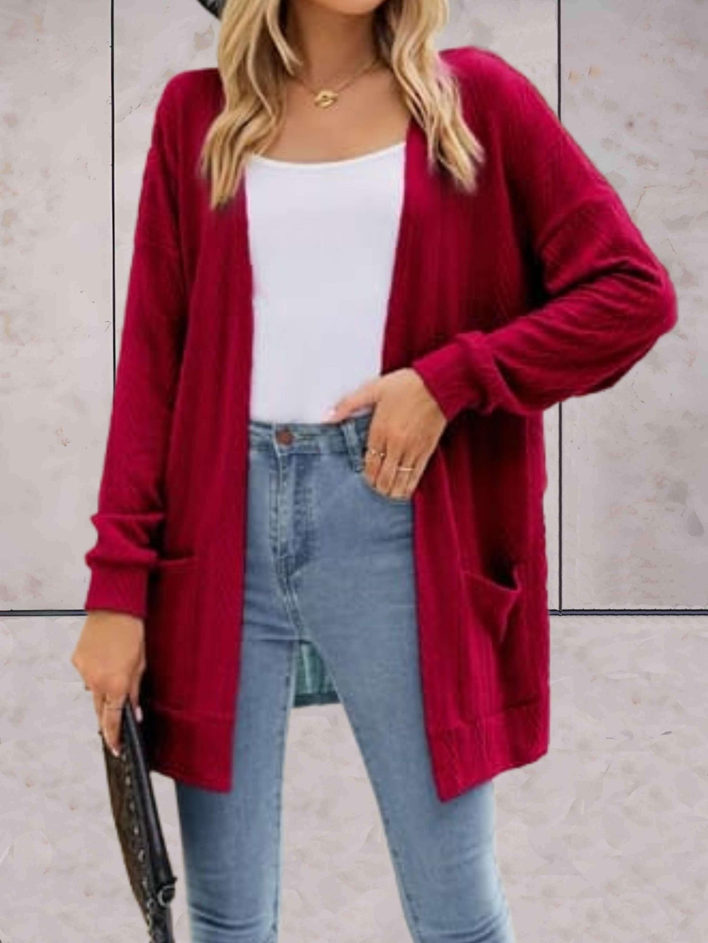 Lange cardigan dames – Casual gebreide cardigan voor dagelijks gebruik
