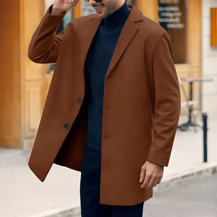 Trenchcoat Heren – Stijlvolle trenchcoat met reverskraag en luxe uitstraling