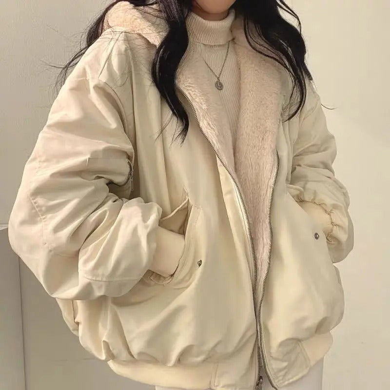 Overmaatse jas dames – Trendy oversized winterjas met zakken en capuchon