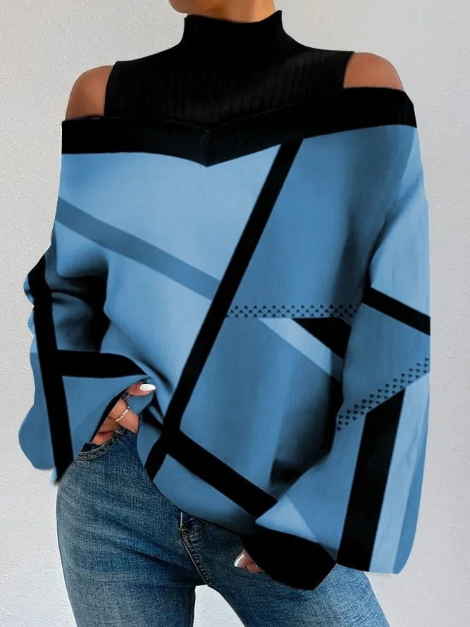 Top voor dames – Elegante blouse met geometrische print en moderne snit