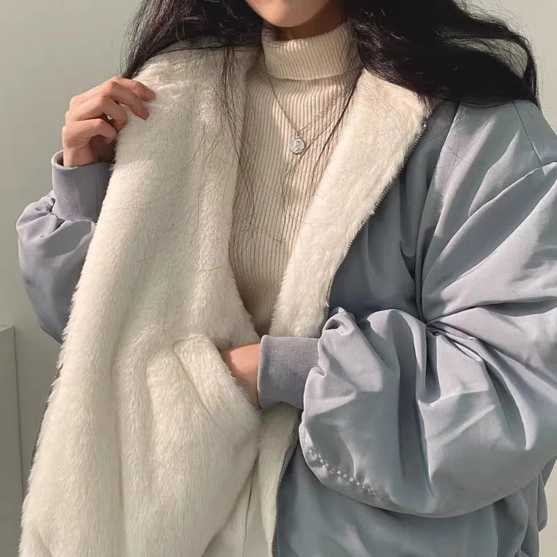 Overmaatse jas dames – Trendy oversized winterjas met zakken en capuchon