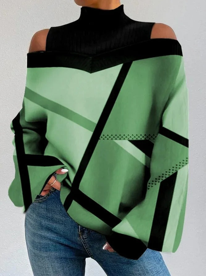 Top voor dames – Elegante blouse met geometrische print en moderne snit