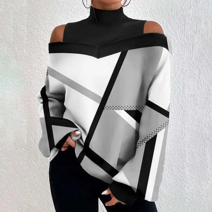 Top voor dames – Elegante blouse met geometrische print en moderne snit