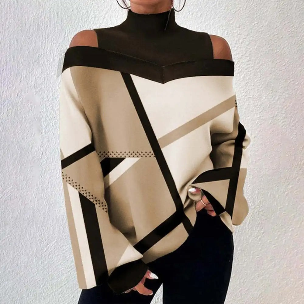 Top voor dames – Elegante blouse met geometrische print en moderne snit