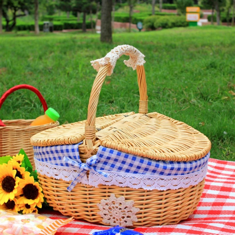 Picknickkorb-Set aus Weide