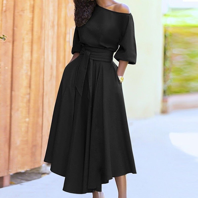 Elegante jurk dames – Jurk met riem, perfect voor feesten en speciale gelegenheden