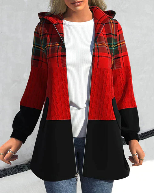 Dames Hoodie Geruit – Comfortabele en Stijlvolle Hoodie voor Vrouwen