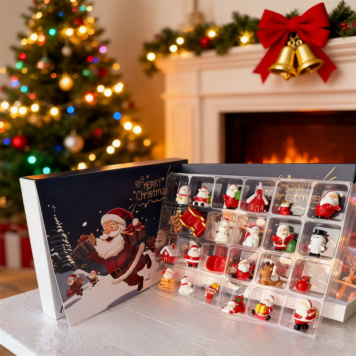 Kerst Advent Kalender met 24 Mini Figuren