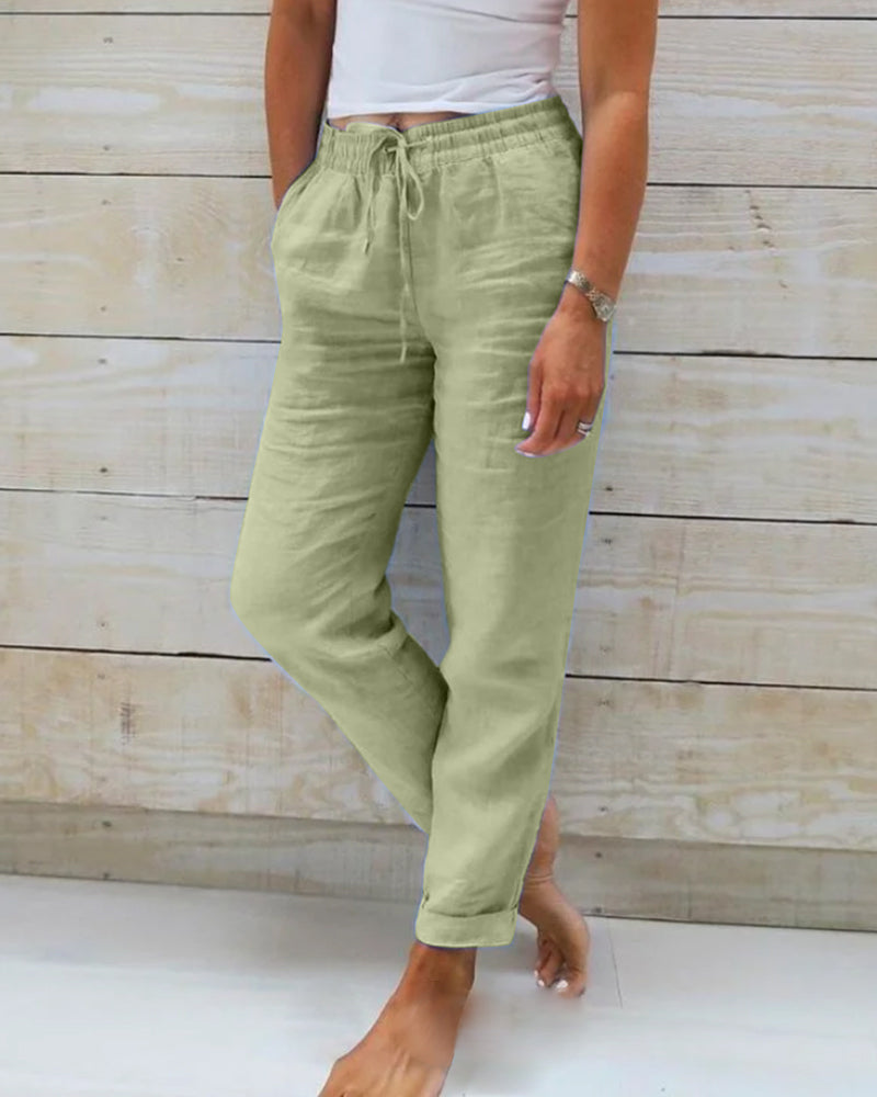 Katoenen broek dames – Zachte en luchtige broek voor casual en zomerstijl
