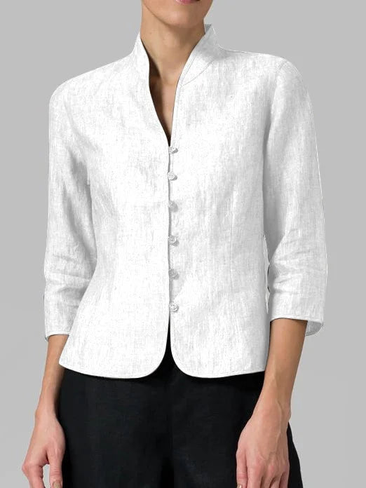 Blouse Dames met Kraag – Elegante Blouse voor Casual en Formele Gelegenheden