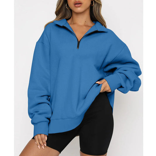 Casual Dames Trui - Zip-up Trui van Ademend Katoen voor Elke Gelegenheid