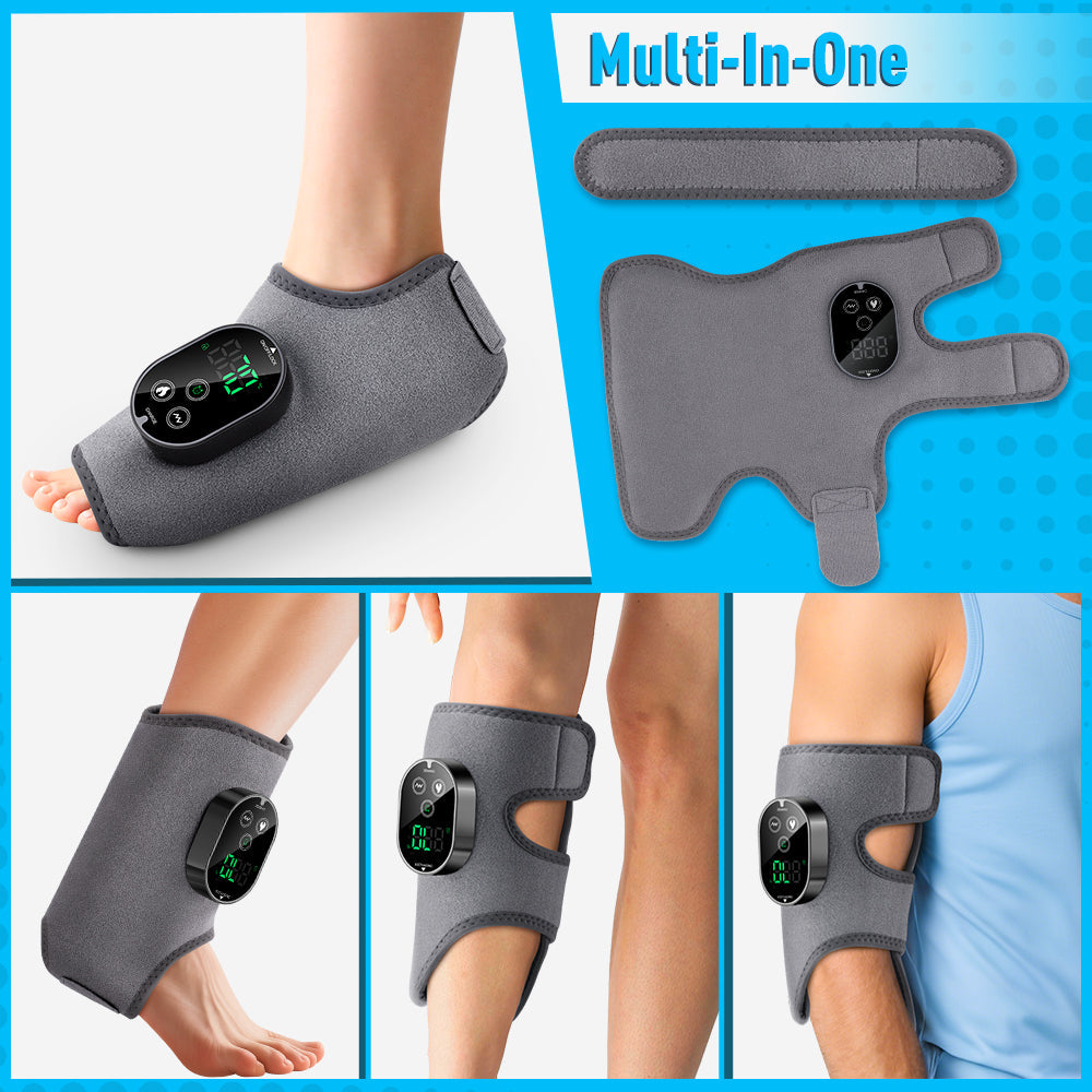 Draadloze Massage Pad 4 in 1 voor Elleboog Knie Voet Enkel