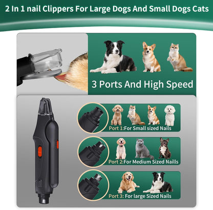 Hond Nagelknipper Trimmer USB Oplaadbaar LED Licht