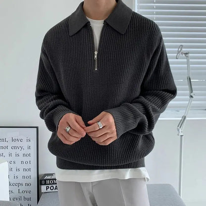 Herenpullover kwart rits – Comfortabele trui met moderne pasvorm en stijlvol design