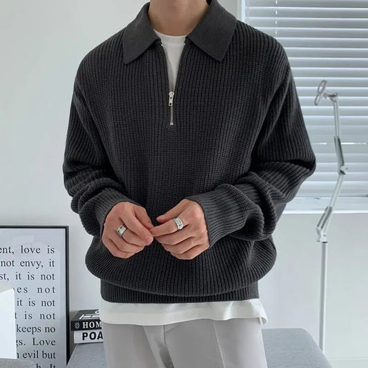 Herenpullover kwart rits – Comfortabele trui met moderne pasvorm en stijlvol design