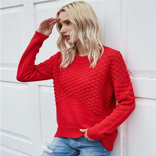 Trui Dames Ronde Hals – Comfortabele Gebreide Trui voor Herfst en Winter