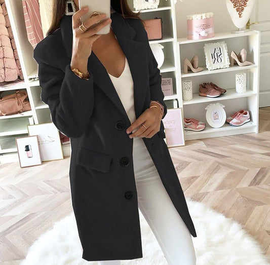 Lange jas dames – Elegante trenchcoat met ceintuur voor herfst en winter