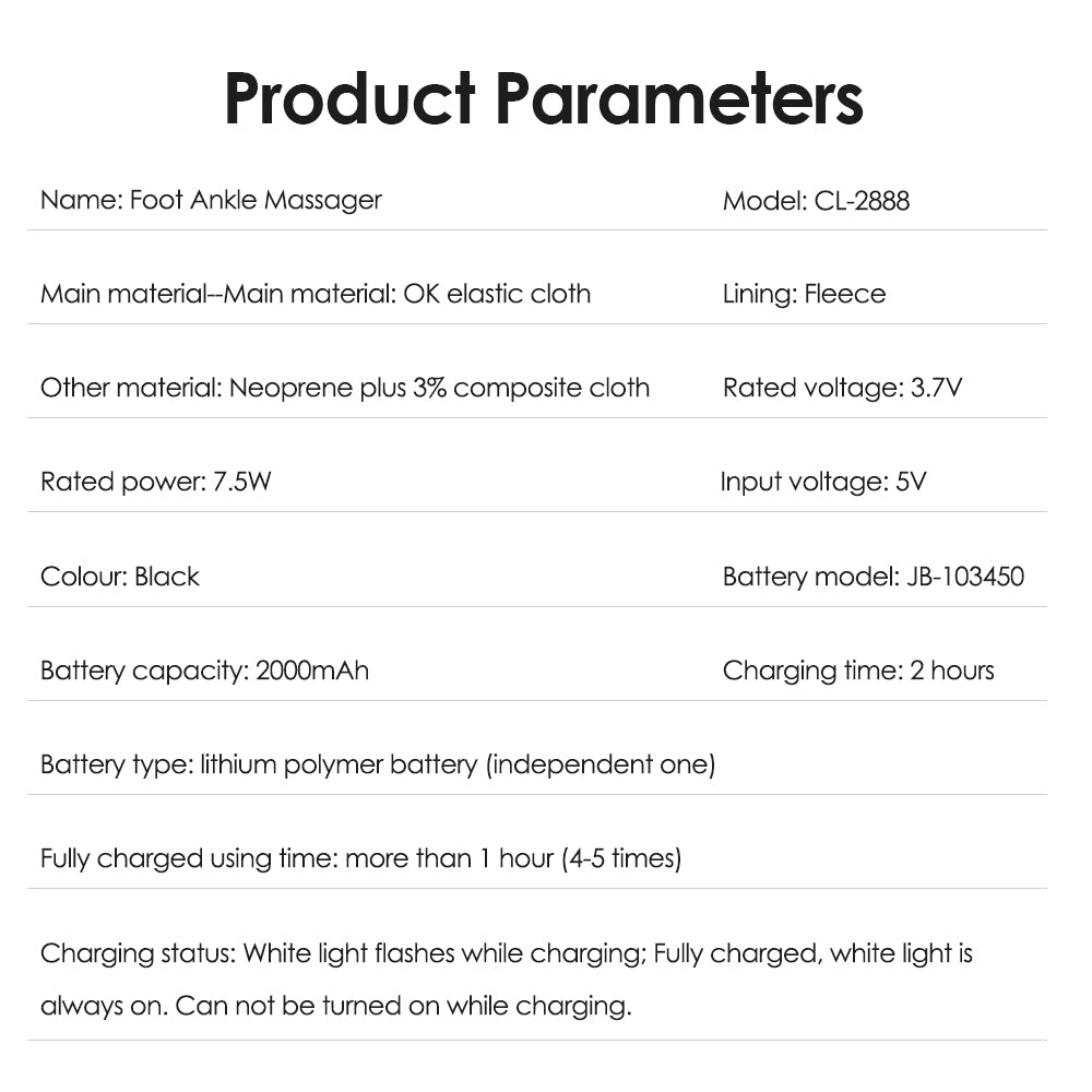 Draadloze Enkelmassager voor Voetmassage