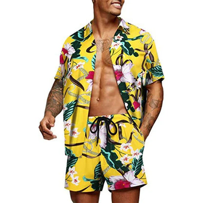 Casual set voor heren – Comfortabele bedrukt outfit voor dagelijks gebruik