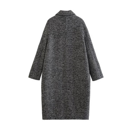 Visgraatmantel dames – Stijlvolle visgraat jas voor herfst en winter