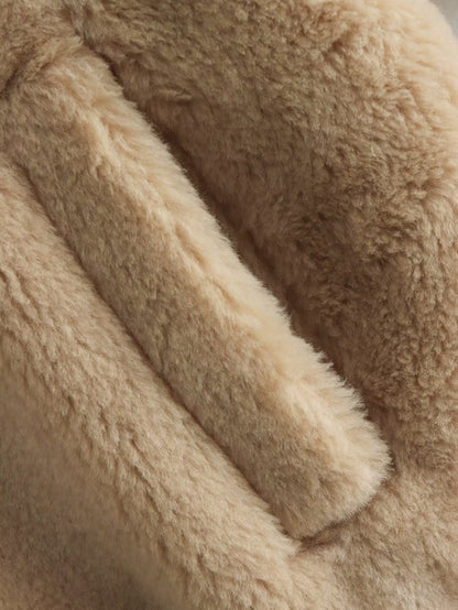 Zachte Teddyjack Dames – Comfortabele Teddybeer Jas voor Koud Weer