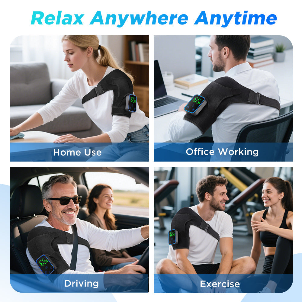 Draadloze Schoudermassager met APP-besturing en Afneembaar Ontwerp
