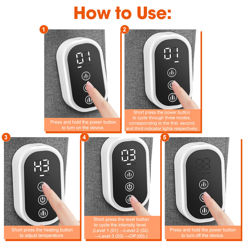 Draadloze 360 Graden Luchtdruk Kuitmassager