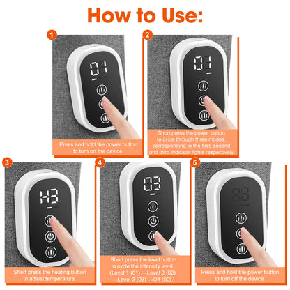 Draadloze 360 Graden Luchtdruk Kuitmassager